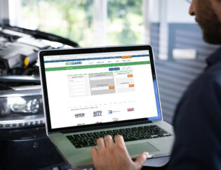 new and improved ecogard ecatalog on a laptop screen