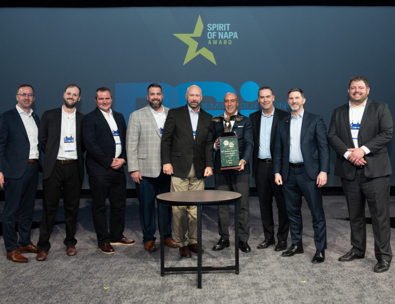 PGI team accepts the Spirit of NAPA award